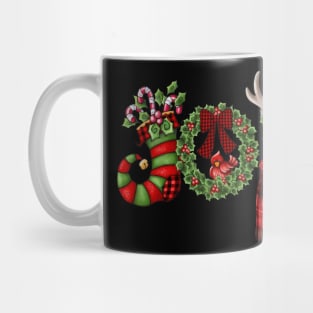 Christmas Joy Dwarf Stocking Reindeer German Shepherd Mug